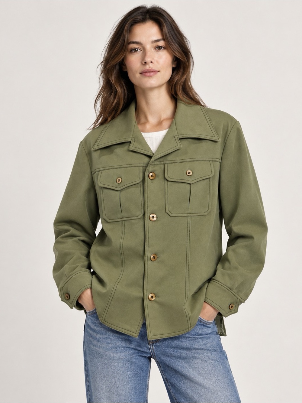 AmericanCrasftsmen Olive Green Women's Utility Jacket